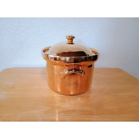 Vintage Hall Golden Glo Gold 2 Quart French Casserole Dish With Lid - Picture 4 of 11